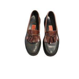 Vintage Cole Haan Country Men’s Tassel Loafers Black Brown Leather Sz 8.5 Medium